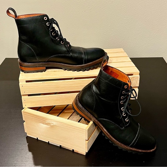 *RARE* PLG/Patina Men’s Leather Breaker Boot | Black, Size 8 - Picture 2 of 3